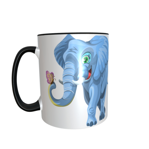 Elefant und Schmetterling