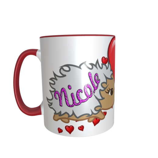 Namens Tasse Igel Paar
