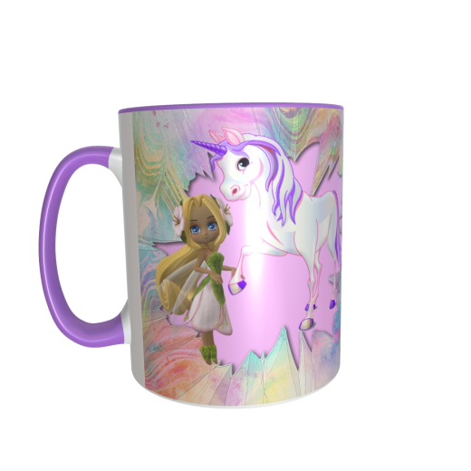 Elfe mit Einhorn