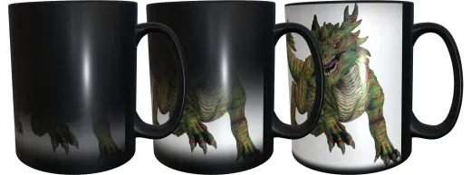 Zaubertasse - Farbwechseltasse glänzend Schwarz