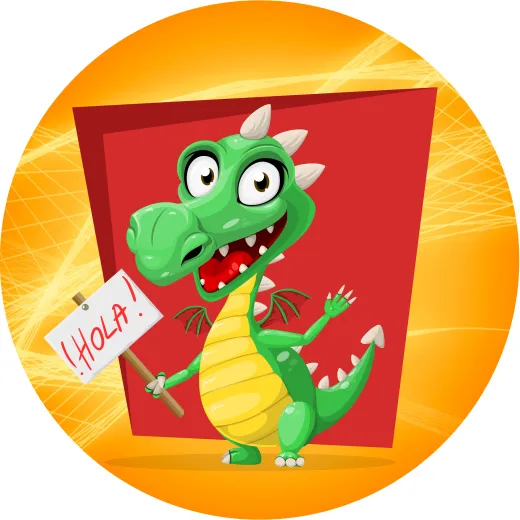 Mauspad 21cm rund 3 mm dick - matt - Fröhlicher Drache Mauspad 21cm rund 3 mm dick - matt - Fröhlicher Drache