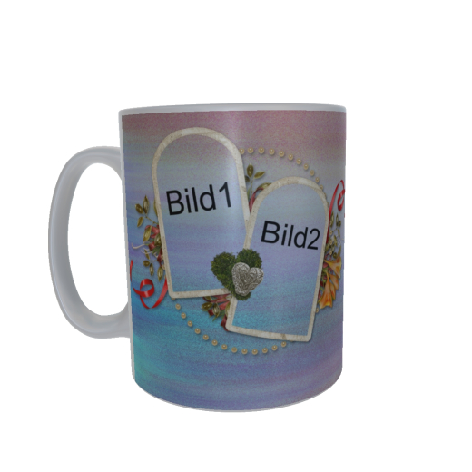 2 Bilderrahmen Tasse mit Text auch ohne Text
