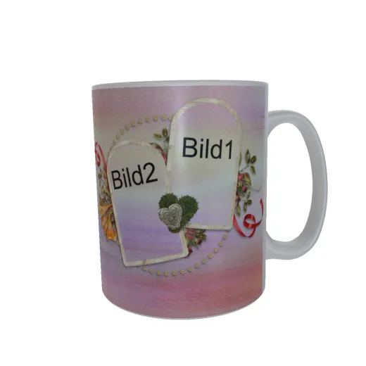 2 Bilderrahmen Tasse mit Text auch ohne Text