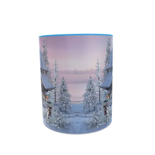 Schneemann und Prinzessin - Zwei Faben Tasse