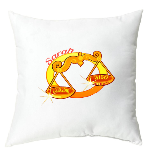 Kissen 40x40cm - Sternzeichen Waage - Mädchen