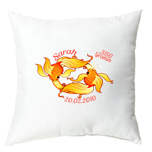 Kissen 40x40cm - Sternzeichen Fische Mädchen