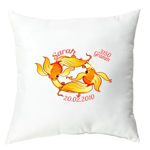 Kissen 40x40cm - Sternzeichen Fische Mädchen