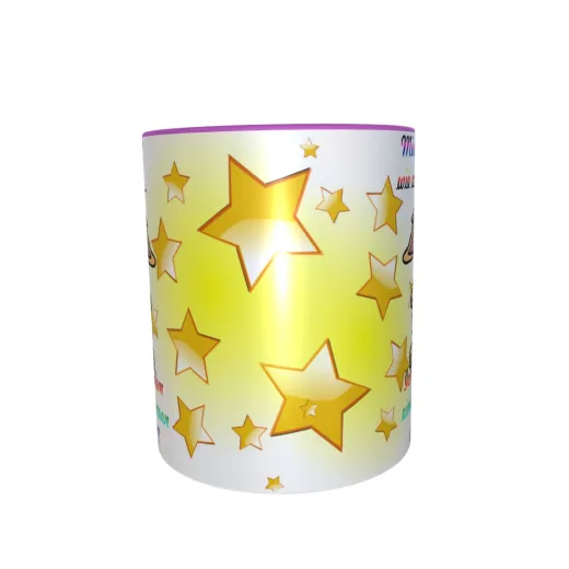 Hase mit Spruch - Zwei-Farben Tasse