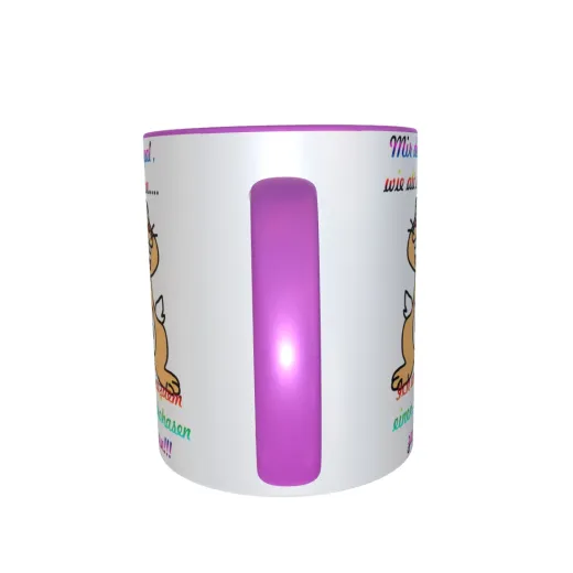 Hase mit Spruch - Zwei-Farben Tasse