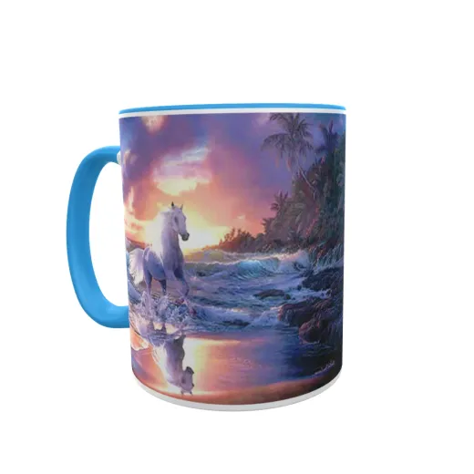 Pferd 2 - Zwei-Farben Tasse