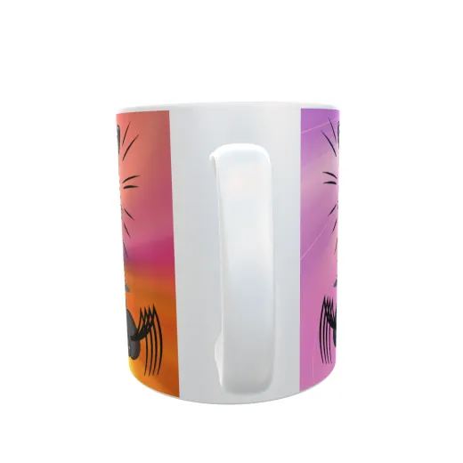Spinne Spruch - Zwei-Farben Tasse