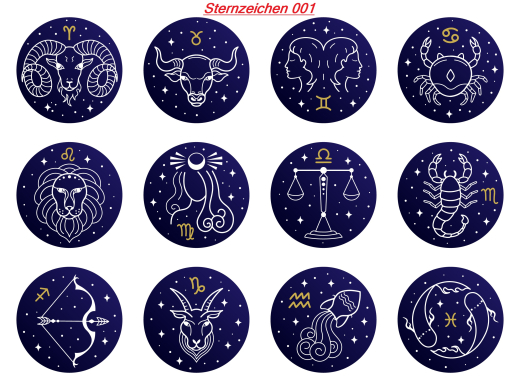 Sternzeichen Tassen Menü
