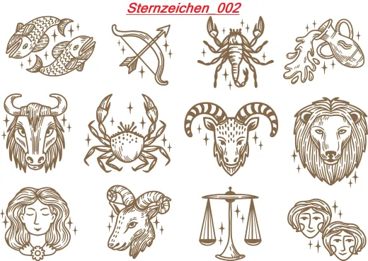 Sternzeichen Tassen Menü
