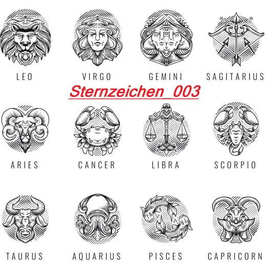 Sternzeichen Tassen Menü