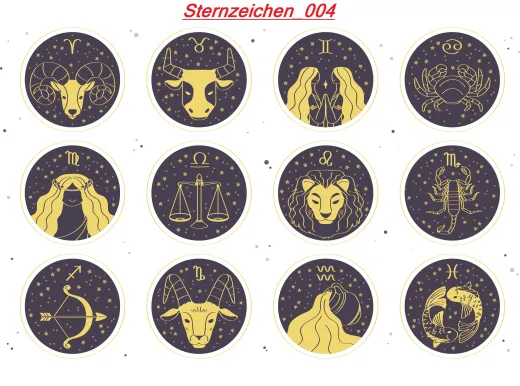 Sternzeichen Tassen Menü