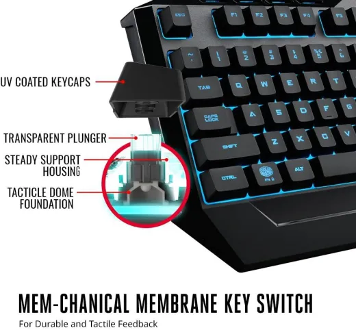 Cooler Master Devastator 3 Plus – Französische Tastatur Azerty Neu