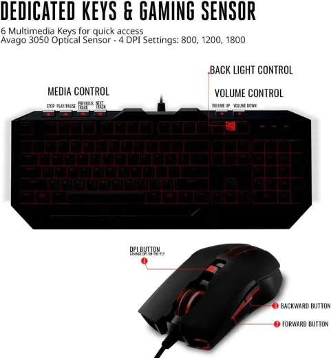 Cooler Master Devastator 3 Plus – Französische Tastatur Azerty Neu
