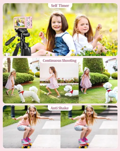 Digitalkamera, Autofokus 50MP FHD 1080P Kamera M03 für Kinder mit 16x Zoom +16GB MicroSD