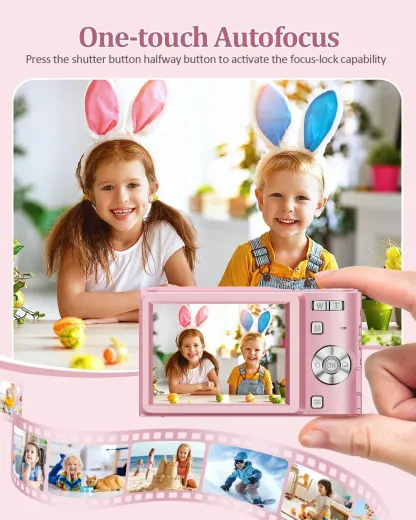 Digitalkamera, Autofokus 50MP FHD 1080P Kamera M03 für Kinder mit 16x Zoom +16GB MicroSD