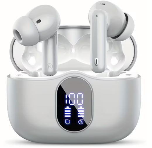 Kopfhörer Kabellos Bluetooth, Bluetooth 5.3 Kopfhörer, Tiefer Bass Ohrhörer A90 Pro True Wireless Earbuds - Farbe Grau