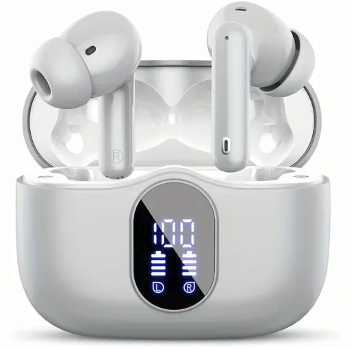 Kopfhörer Kabellos Bluetooth, Bluetooth 5.3 Kopfhörer, Tiefer Bass Ohrhörer A90 Pro True Wireless Earbuds - Farbe Grau Kopfhörer Kabellos Bluetooth, Bluetooth 5.3 Kopfhörer, Tiefer Bass Ohrhörer A90 Pro True Wireless Earbuds - Farbe Grau
