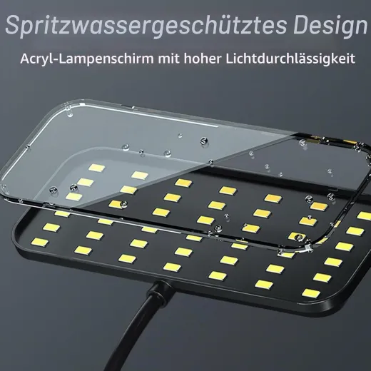 boxtech Aquarium Beleuchtung,Vollspektrum-Pflanzenlicht -LED-Licht, kleines Aquarium-Clip-On-Klemmleuchte, 13W weiße für 60L Becken