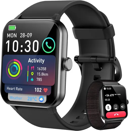 Smartwatch Herren mit Telefonfunktion(Anrufe tätigen/empfangen)/Message Reminder, Sportuhr Smartwatch Herren mit Telefonfunktion(Anrufe tätigen/empfangen)/Message Reminder, Sportuhr