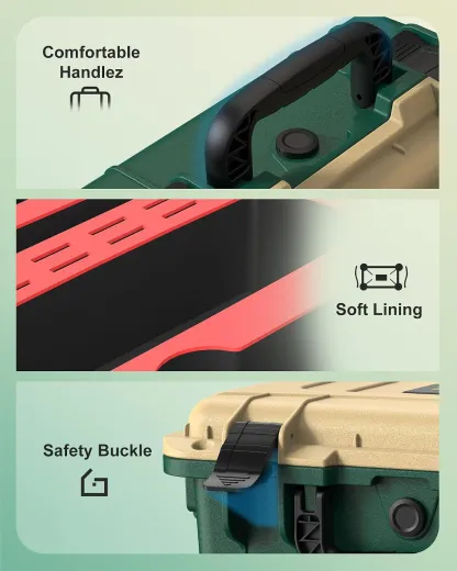 Hartschalen Tasche für Nintendo Switch 2, Professional Deluxe IP67 wasserdicht, weich gefütterte Hartschalen Tragetasche für Nintendo Switch 2 Console Pro Controller und Zubehör (Gelb & Grün)