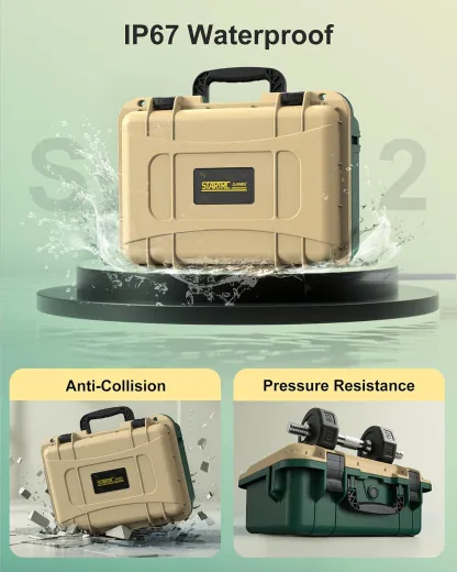 Hartschalen Tasche für Nintendo Switch 2, Professional Deluxe IP67 wasserdicht, weich gefütterte Hartschalen Tragetasche für Nintendo Switch 2 Console Pro Controller und Zubehör (Gelb & Grün)