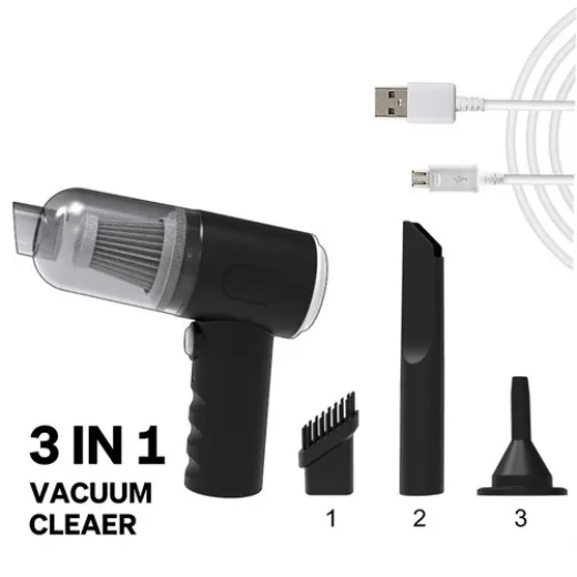 3-in-1-Akku-Staubsauger, wiederaufladbarer USB-Staubsauger für Auto, Zuhause, Büro