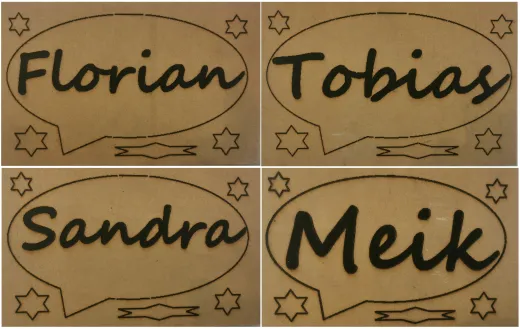 Frühstücksbrettchen mit Gravur