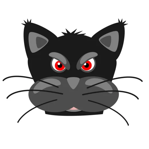 Mauspad 21cm rund 3 mm dick - matt - Katzen Kopf