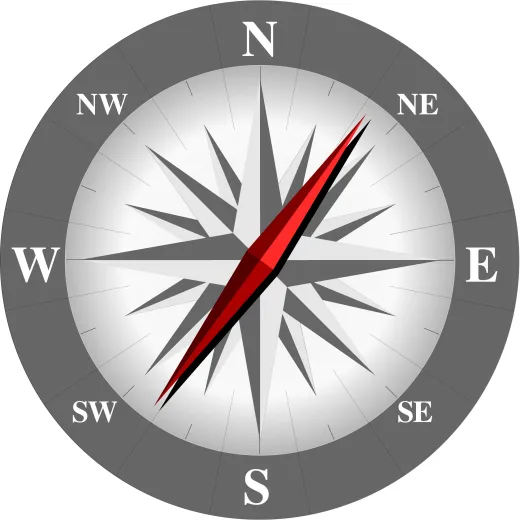 Mauspad 21cm rund 3 mm dick - matt - Kompass