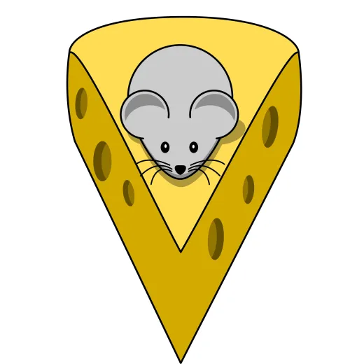 Mauspad 21cm rund 3 mm dick - matt - Maus Käse Mauspad 21cm rund 3 mm dick - matt - Maus Käse