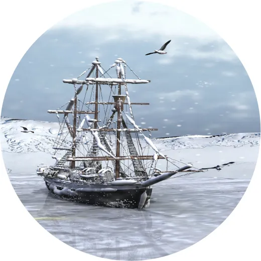 Mauspad 21cm rund 3 mm dick - matt - Schiff