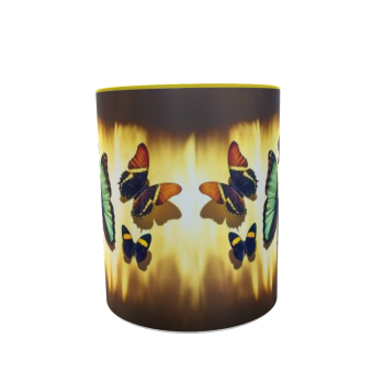 Schmetterlinge - Zwei-Farben Tasse