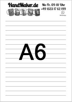 Schreibblock A6 mit Logo 100 Seiten