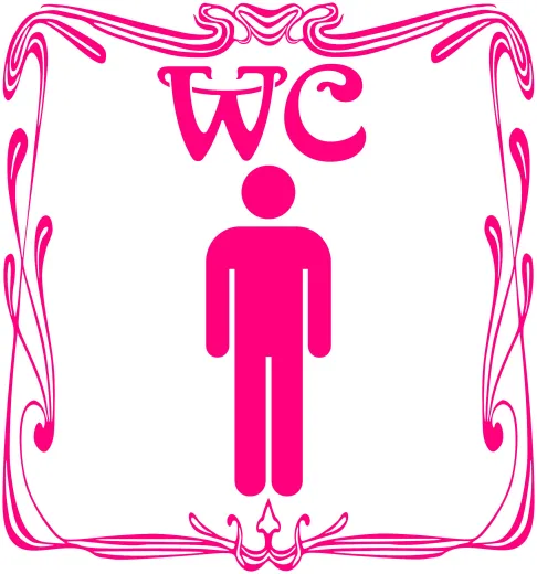 WC Herren 20x21cm - Tattoo