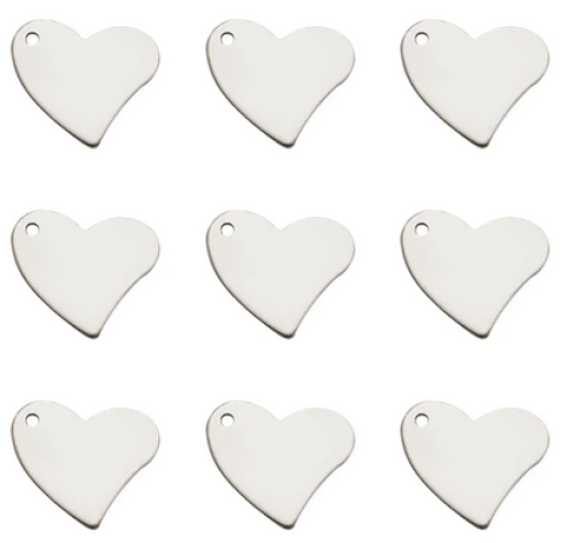 Gravierung Anhänger Herz 18x19,5x0,6mm