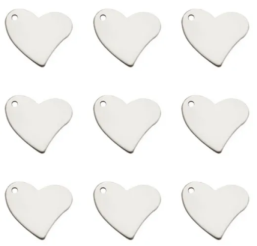 Gravierung Anhänger Herz 18x19,5x0,6mm