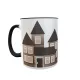 Haus mit Spruch - Zwei-Farben Tasse