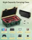 Hartschalen Tasche für Nintendo Switch 2, Professional Deluxe IP67 wasserdicht, weich gefütterte Hartschalen Tragetasche für Nintendo Switch 2 Console Pro Controller und Zubehör (Gelb & Grün)