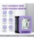 Blutdruckmessgerät Handgelenk Manschette 5,3-8,5 Zoll, Automatische Blutdruckmaschine, Große LCD-Anzeige, 2 Benutzer Lesespeicher, Unregelmäßiger Herzschlagdetektor, Home Use Digital BP Machine (Purple)