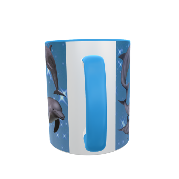Delfine Blau - Zwei-Farben Tasse