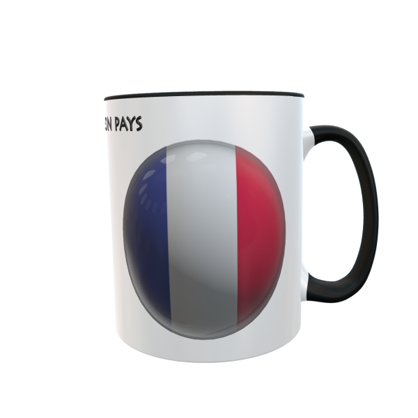 Frankreich Tasse mit Spruch - Zwei-Farben Tasse