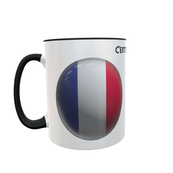 Frankreich Tasse mit Spruch - Zwei-Farben Tasse