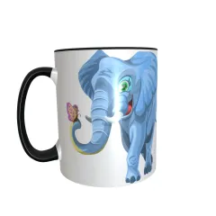 Elefant und Schmetterling