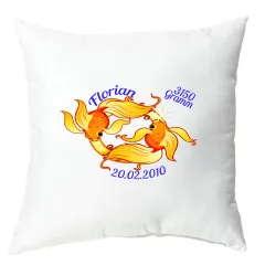 Kissen 40x40cm - Sternzeichen Fische Junge