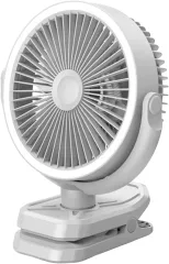 Tragbarer Schreibtischventilator mit Haken und Basis, 3 Geschwindigkeitsstufen, reibungslose Funktion, USB-C-Ladekabel, ideal für Arbeit, Kinderzimmer, Reisen, leiser Desktop-Ventilator