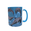 Delfine Blau - Zwei-Farben Tasse